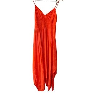Blu Pepper New w/Tags Elegant Orange Handkerchief Hem Dress Women's Dress